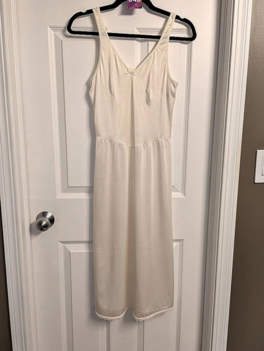 Vintage Warners Cream Slip Dress Size 38 Like New